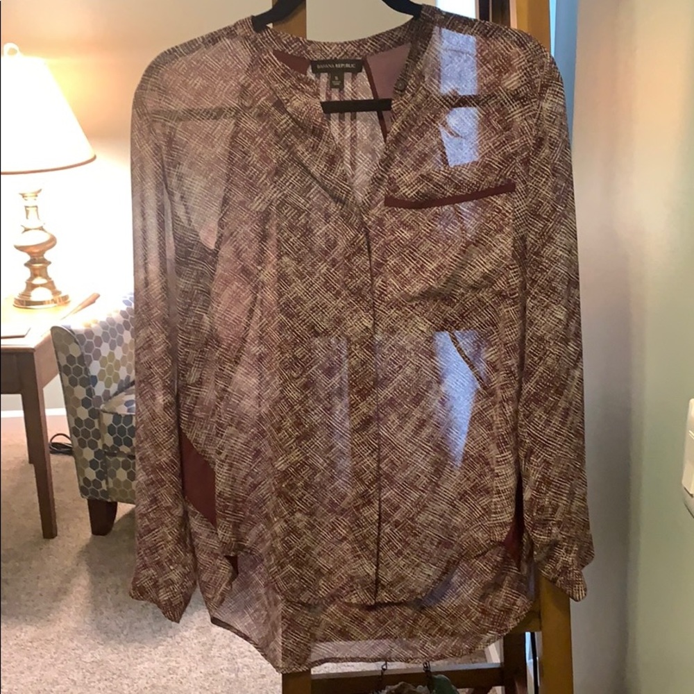 Banana Republic sheer blouse